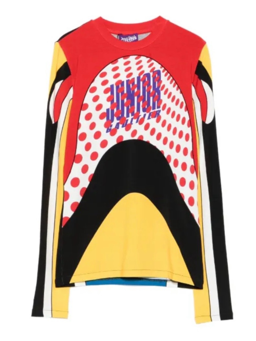 Jean Paul Gaultier Red, Yellow & Black Graphic Long-Sleeve Shirt